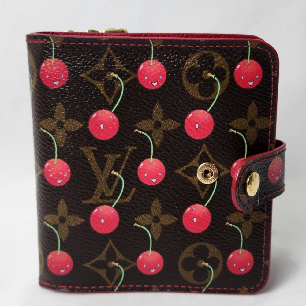 Louis Vuitton Limited Edition Murakami Cerises Zippy Wallet Rare Collectible